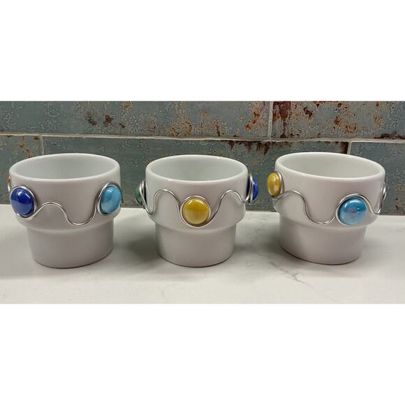 Upcycled Art Thomas Rosenthal Germany A22 Stackable Ceramic Mugs Set of 3 - Picture 3 of 15